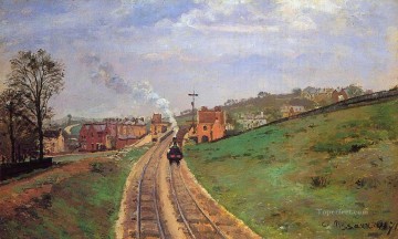  pissarro art painting - lordship lane station dulwich 1871 Camille Pissarro